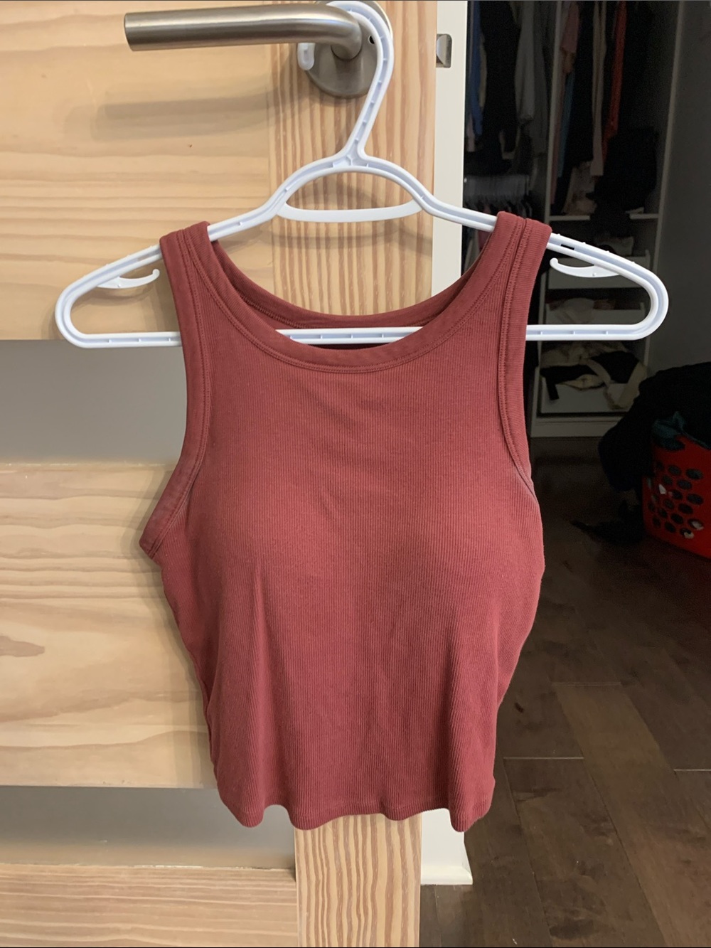 Uniqlo Women's Ribbed Tank Top - M - integrated pads